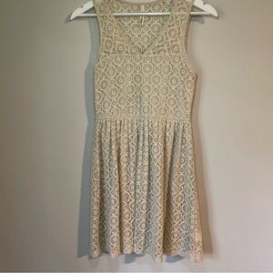 Love Marks Cream Lace Crochet Dress